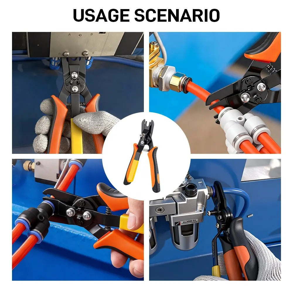 1-Hand Operation Heavy Duty Push-to-Connect Air Hose Connector Remover Pliers - Compact PVC, Carbon Steel, Automotive Pneumatic Quick Disconnect Repair Tools, Father's Day Gift for 3D Printers, Aquaria, Easy To Use