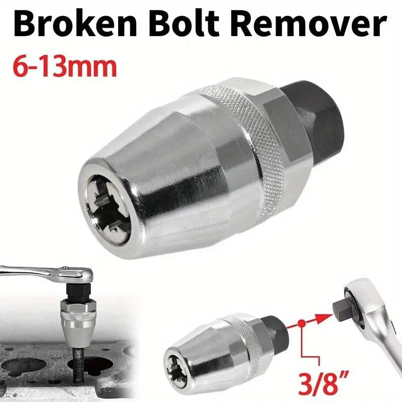 6-13mm Broken Bolt Extractor Set - Metal Damaged Stud Remover Tool for Impact Wrench and Ratchet, Non-Electric Manual Operation